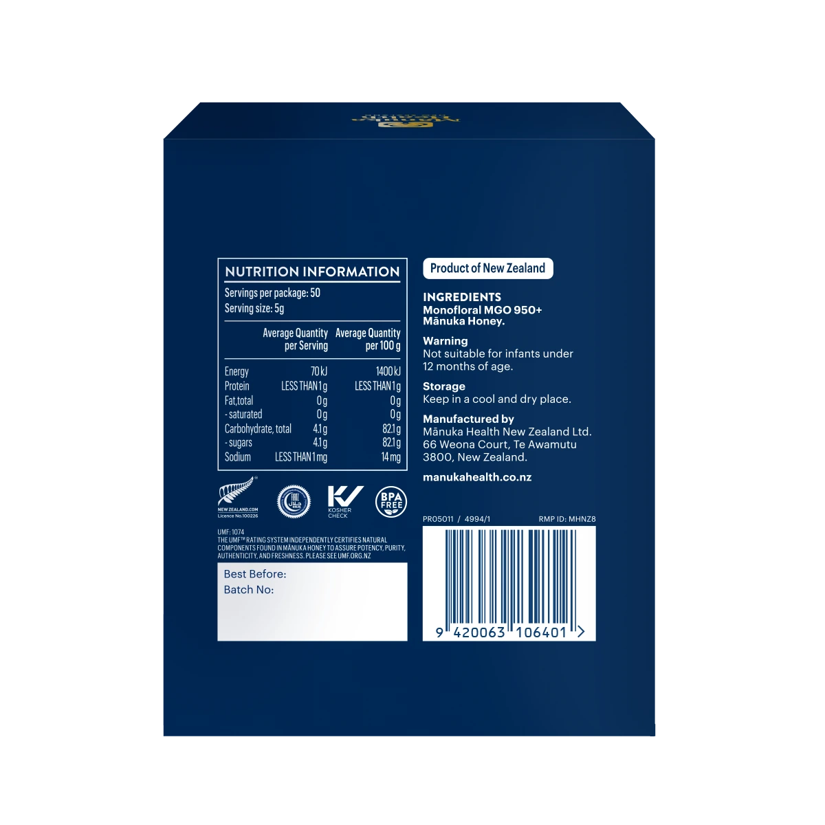 Manuka Honig MGO 950+ (UMF 22+) - Limited Edition